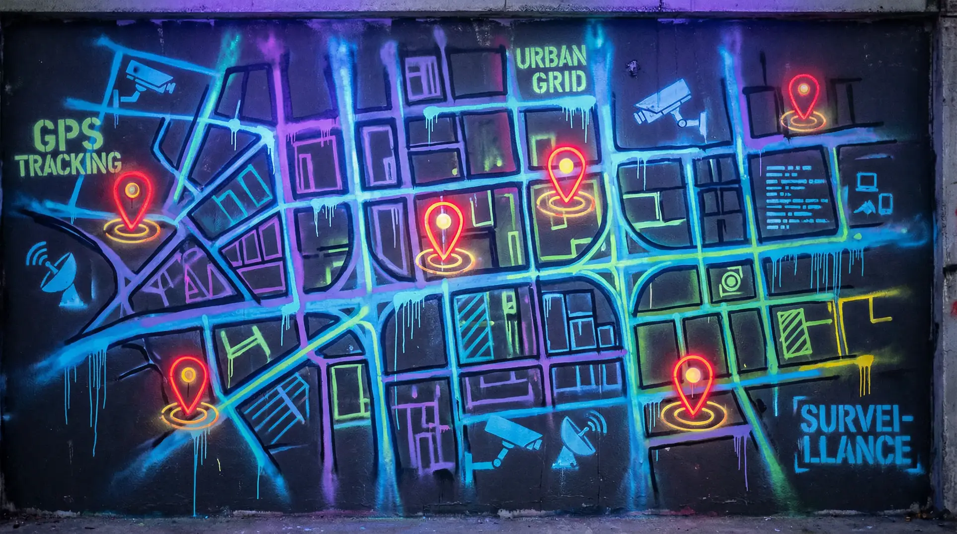 间之楔5 狗仔追踪地图 - 城市涂鸦风格